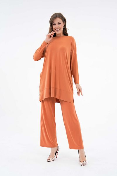 NİSUM MODA Sandy Pants Suit with Side Pockets