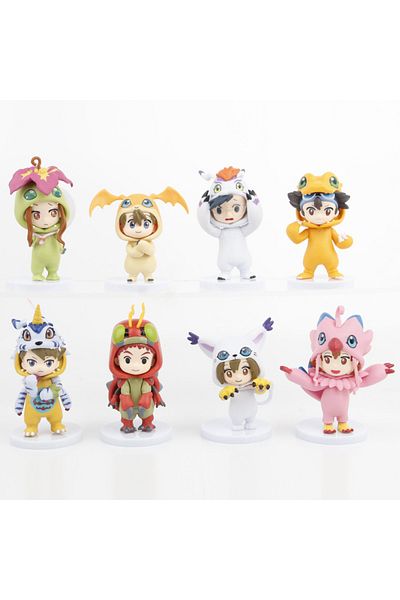 Choice No Box 01 8pcs/set Digital Monster Digimon Characters Taichi Matt Ishida Sora Cosplay Agumon Gabumo