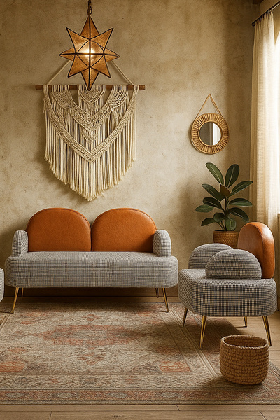 Zem Petra Çay Seti, Siyah Kazayağı/Taba Deri (1 ADET IKİLİ BERJER 1 ADET TEKL...