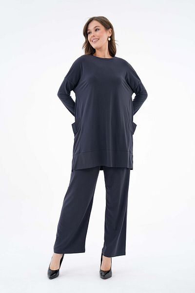 NİSUM MODA Sandy Pants Suit with Side Pockets