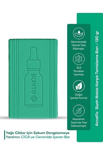 SantePlus Acnefix 3X Acn Serum Effective Blackhead and Anti-Acne Cleansing Soap 120 Gr