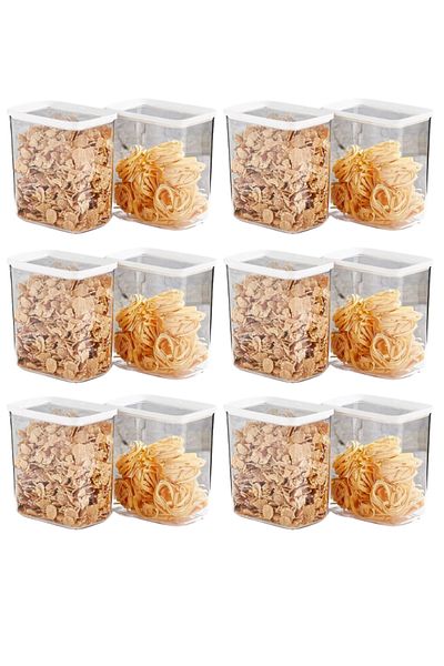 VİP AHMET Vipahmet Sude Rectangular Storage Containers 12 x 2200 ml