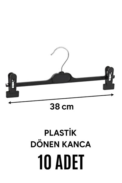 A.E Mandallı Askılık 10'lu Em-38/ 38cm Genişlik (elbise Askısı/ Etek Askısı / Pantolon Askısı)