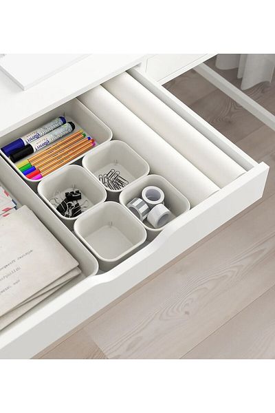 IKEA 5 τμχ Κουτιά οργάνωσης εσωτερικού ντουλαπιού 10x10x5 cm Ikea Σετ 5 Οργανωτής Επιτραπέζιο Συρτάρι Αποθήκευση