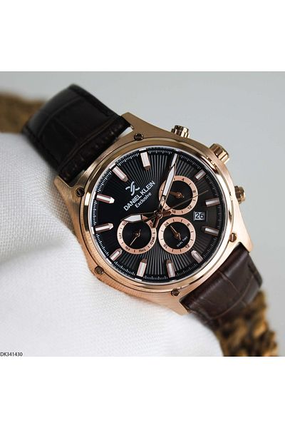 Daniel Klein Dk341430 Men's Wrist Watch with Leather Band