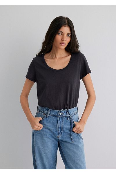 Mavi Anthracite Basic T-Shirt Regular Fit / Regular Cut 1613076-70087
