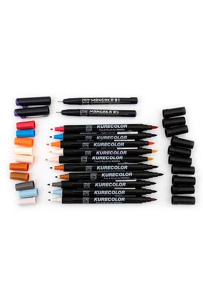 Zig Mangaka Fine&Brush Green Shadow 520 Pen Cnkc-2200