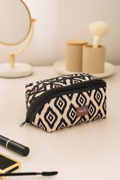 MorBebe Αδιάβροχη οργάνωση βαλίτσας σε μπεζ χρώμα - Τσάντα οργάνωσης μακιγιάζ θήκης ταξιδιού πολλαπλών διαμερισμάτων