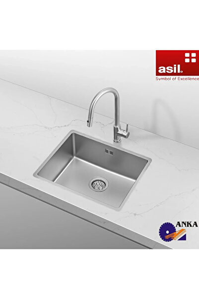 Asil Krom Drawn R35 Series 40×50 Cm, Paslanmaz Çelik Evye, Eviye, Mutfak Lava...