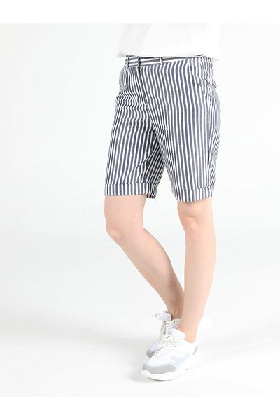 Colin's Regular Fit High Waist Women's Navy Blue Shorts