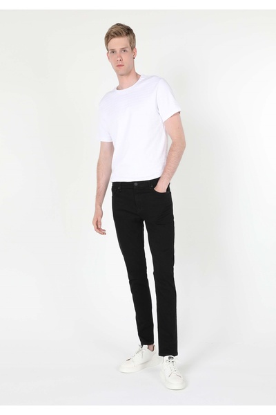 Colin's 041 Danny Slim Fit Low Waist Narrow Leg Men's Black Jean Trousers