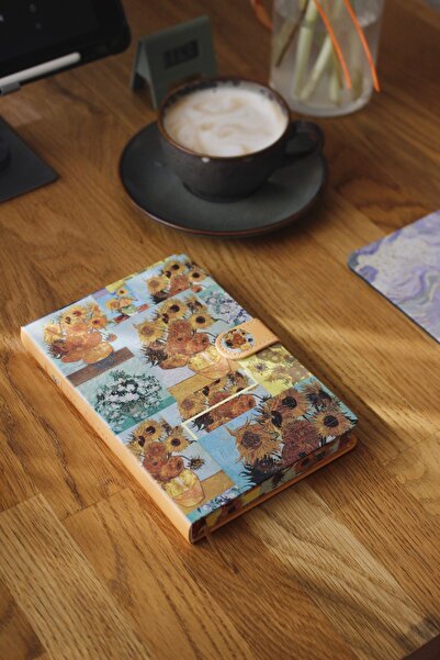 Nova Crafts Van Gogh Ayçiçeği Tablosu Kolaj Temalı Sanatsal Ajanda – Süresiz Tarihsiz Ajanda | Defter