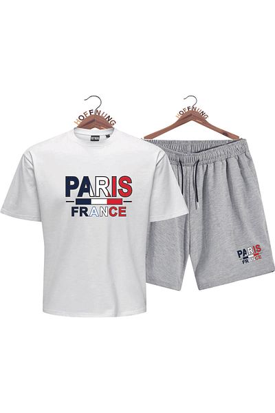 HOFFNUNG Unisex Full Shorts Paris France Oversize Set