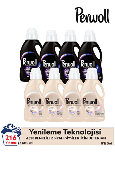 Perwoll Yenileme Siyahlar 4x 1.485 ml 27 Yıkama Beyazlar 4x 1.485 ml 27 Yıkam...