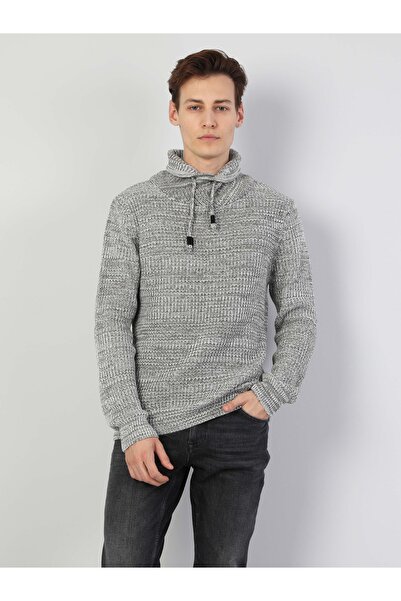 Colin's Slim Fit Sal Yaka Erkek Gri Kazak