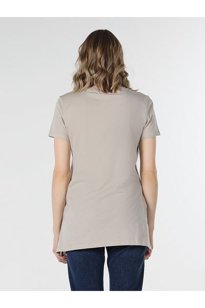 Colin's Regular Fit Basic Beige Women's Short Sleeve T-Shirt Cl 1048075