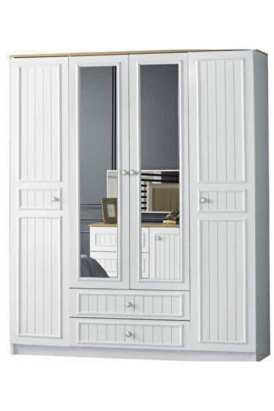 LarinHome 4 Kapılı Dolap 100% Mdf