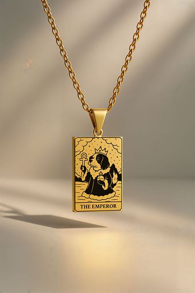 ArtinArt The Emperor - Emperor Tarot Card |   316L Steel Necklace