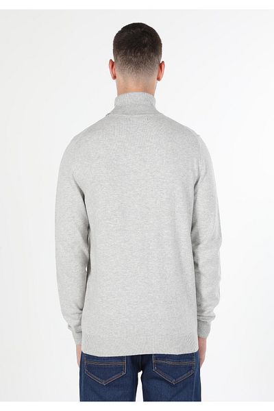Colin's Pulover Fisherman Slim Fit pentru bărbați, gri Stone - Cl 1023624