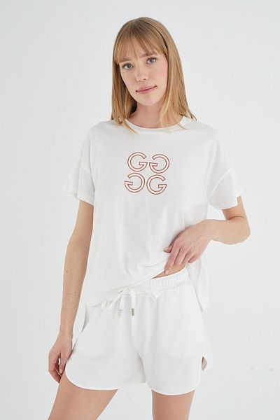 Sevim Sevi̇m 21204 Embroidered Shorts Set 25Y