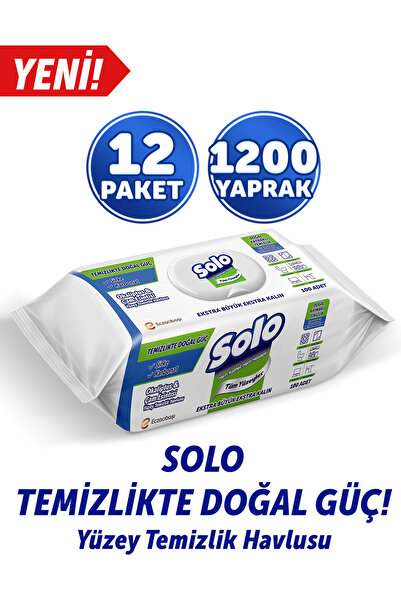 Solo Temizlikte Doğal Güç Okaliptus&çam Esintisi Yüzey Temizlik Havlusu 12'li...