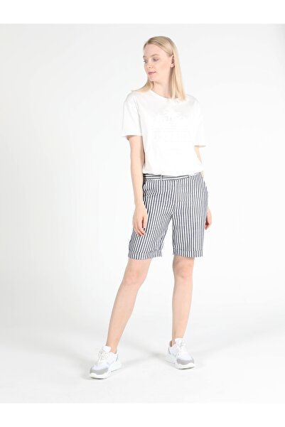 Colin's Regular Fit Yüksel Bel Kadın Lacivert Şort