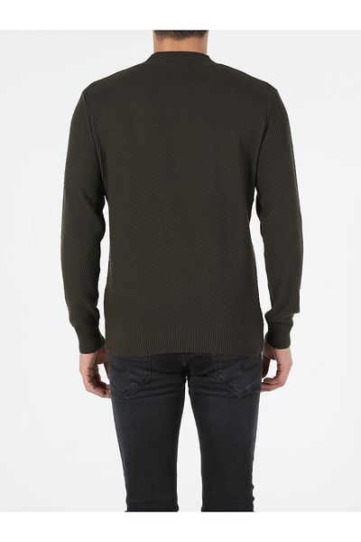 Colin's Regular Fit Half Turtleneck Men's Green Sweater