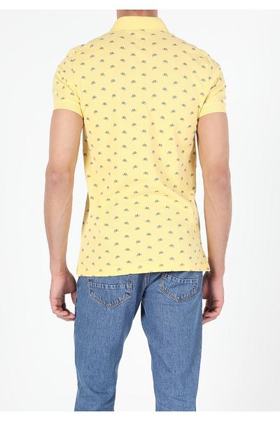 Colin's Regular Fit Polo Neck Men's Yellow Short Sleeve T-Shirt