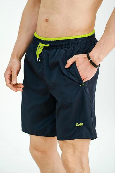 Oksit Ανδρικό μαγιό Alvise Slim Fit Βασικό ανδρικό μαγιό με ρίγες με λεπτομέρεια χρώματος μέσης