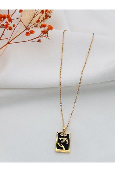 Siya Silver Magician Magician Tarnish-Free Steel Necklace - Tarot Necklace