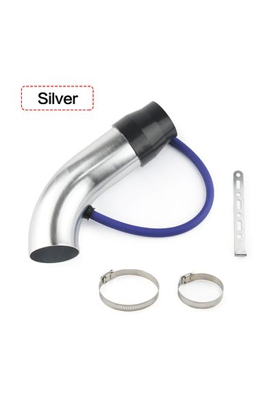 Choice Silver Universal Alumimum 3'' 75mm Car Cold Air Intake System Turbo Induction Pipe Tube Silver Black