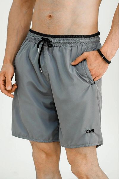 Oksit Ανδρικό μαγιό Alvise Slim Fit Βασικό ανδρικό μαγιό με ρίγες με λεπτομέρεια χρώματος μέσης