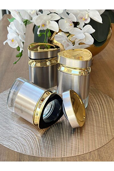 ROSSEV Marmo Kapaklı Kavanoz- Baharat  Set 3‘lü