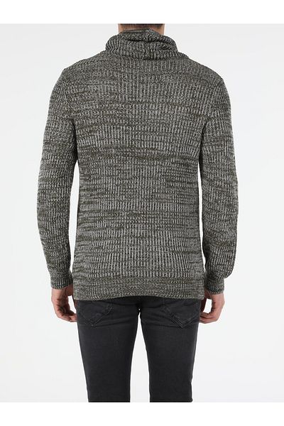 Colin's Slim Fit Sal Collar Men's Green Sweater
