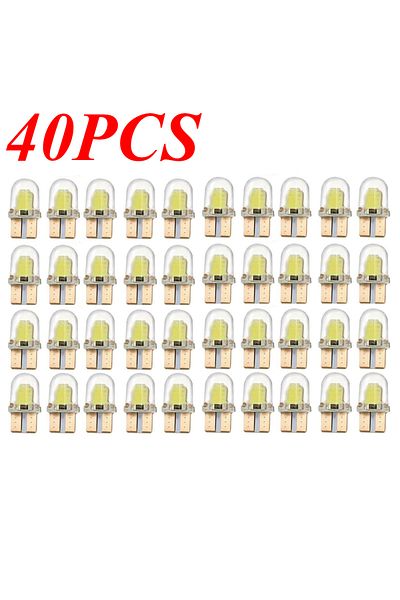 Choice 40pcs Led W5w T10 194 168 W5w Cob 4smd Led Parking Bulb Auto Wedge Clearance Lamp Canbus Silica Brig