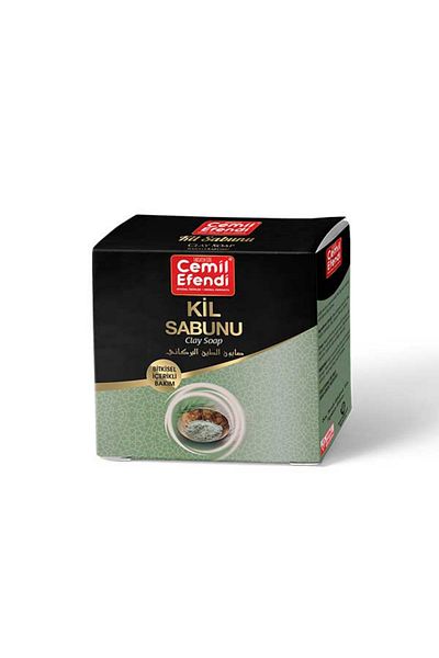 Cemilefendi صابون الطين 130 جرام صابون الطين