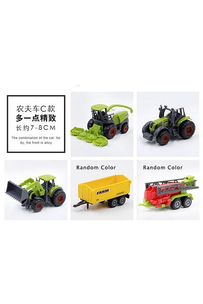 Choice Style-c Mini Alloy Farmer Car Alloy Engineering Car Tractor Toy Model Farm Vehicle Belt Boy Toy Car