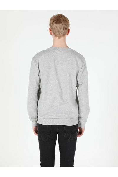 Colin's Men's Gray Melange Sweatshirt - Regular Fit CL 1050658