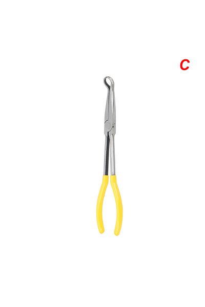Choice C Diy Extra Long Nose Pliers Straight Bent Tip Mechanic Equipment Hand Removal Tools Spanner Clips .