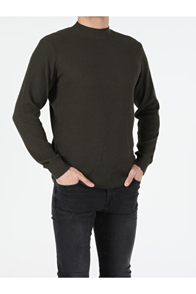 Colin's Regular Fit Yarım Balıkçı Yaka Erkek Yeşil Kazak