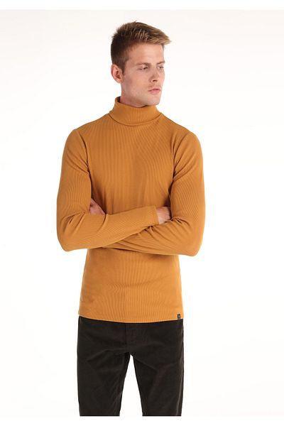 Colin's Tricou cu mânecă lungă Sari pentru bărbați, slim fit, pe jumătate cu gât țesut