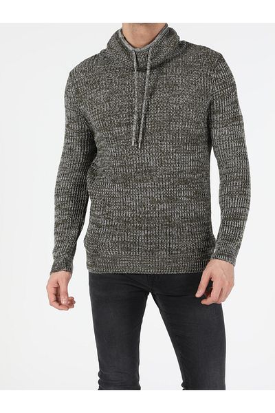 Colin's Slim Fit Sal Collar Men's Green Sweater