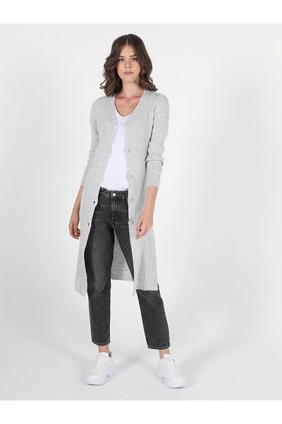Colin's Gray Slim Fit Women's Cardigan - CL 1050577