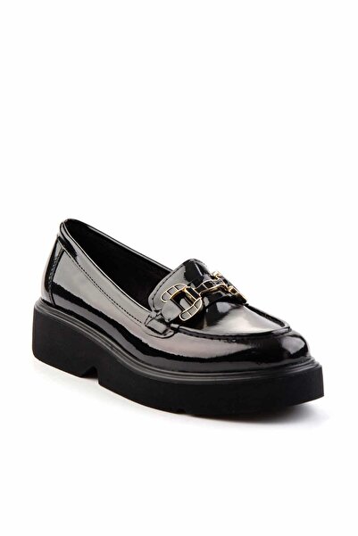 Bambi Siyah Kadın Loafer Ayakkabı K01257069508