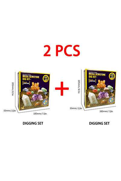 Choice 2 PCS STEM Mega Gemstone Dig Kit-dig and discover gem stone crystal di...