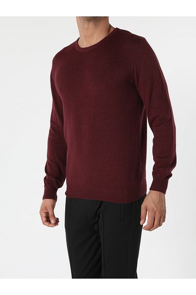 Colin's Purple Crew Neck Men's Sweater - Regular Fit Cl 1051445