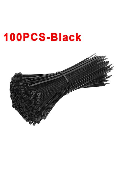 Choice 3x150mm Black(100PCS) 200/100pcs Nylon Cable Ties Adjustable Self-locking Cord Ties Straps Fastening