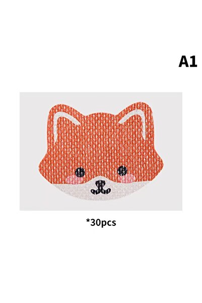 Choice 30pcs - Little Fox 30PCS Kids Cartoon Anti-Snoring Stickers Sleeping Closed-mouth Stickers Breathing