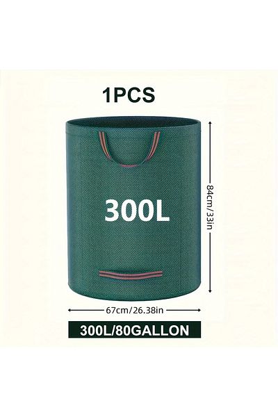 Choice 300l Heavy-duty Pp Garden Waste Bags - Reusable Yard Debris Bags With Industrial Fabric And Handles