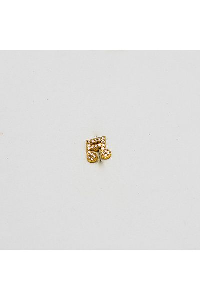 Piercing by Sever Music Note Steel Piercing… Gold/Gold Color and Transparent Stone (Targus Helix Conch Flat)